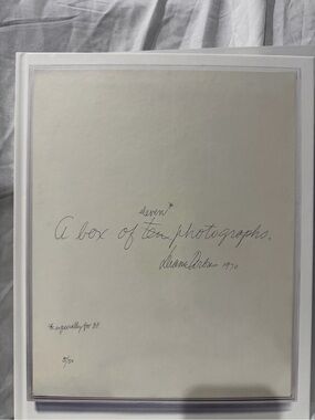 Art Print "A box of ten photographs" - Handwritten Script, Cream